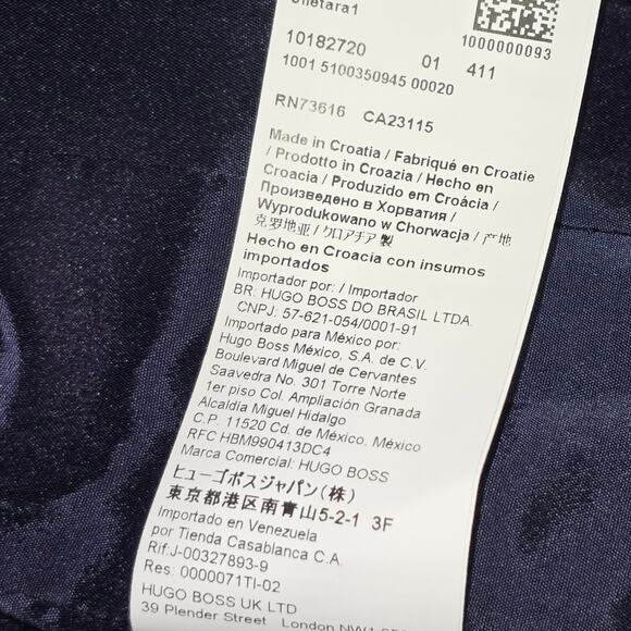 Hugo Boss Regular-fit blazer in Virgin Wool Women's Navy Blazer Size 0 New - Picture 10 of 15